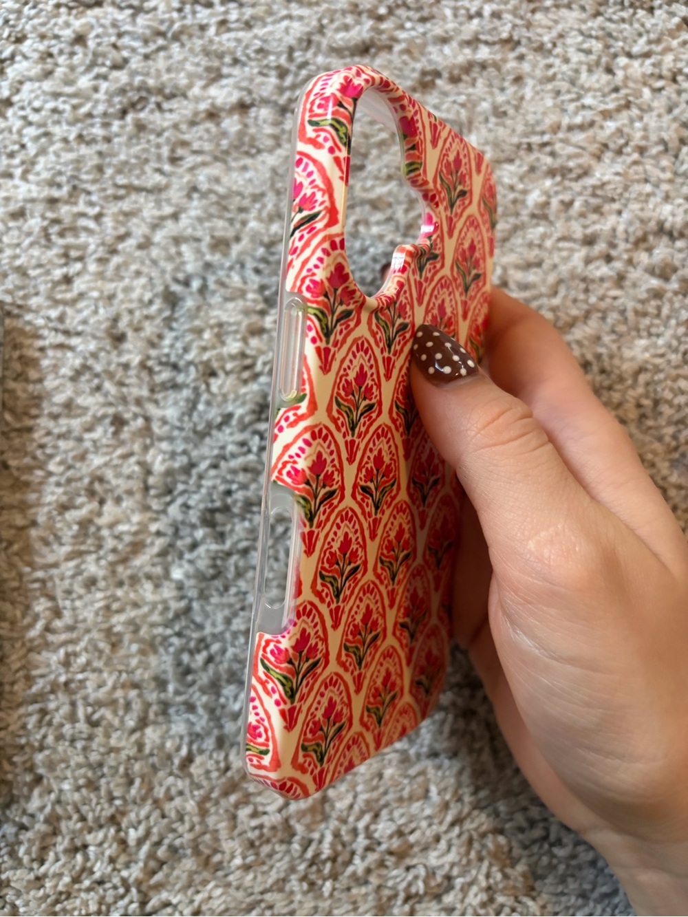 Casely Pink & Red Patterned Phone Case - Picture 5 of 5